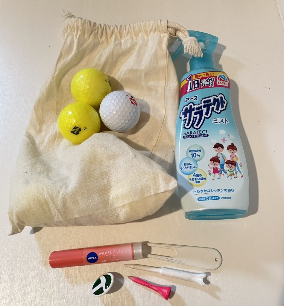 ゴルフバッグの小物類