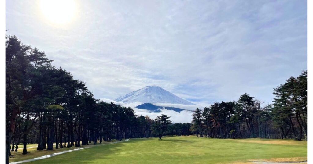 富士山の見えるゴルフ場